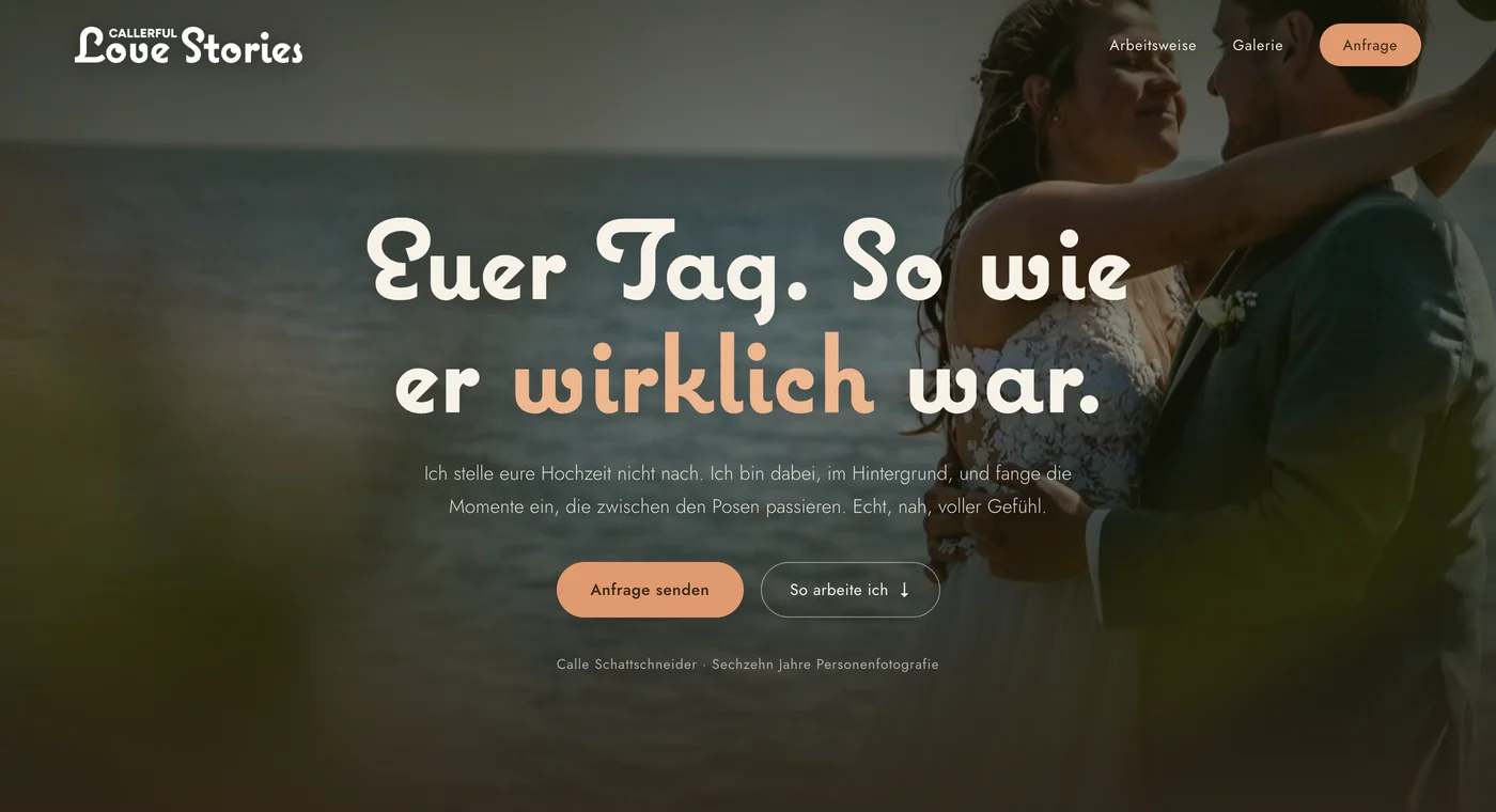Startseite von Callerful Love Stories