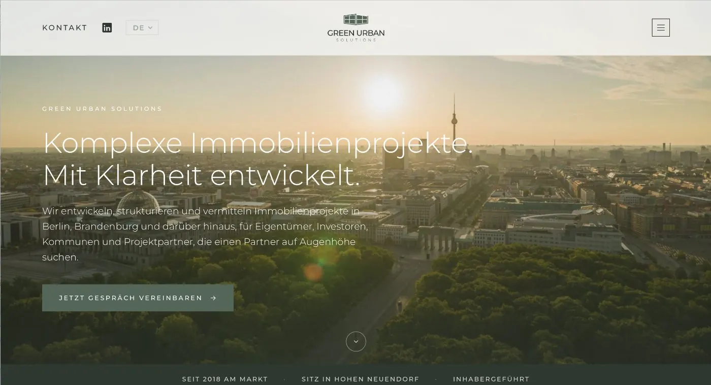 Startseite von Green Urban