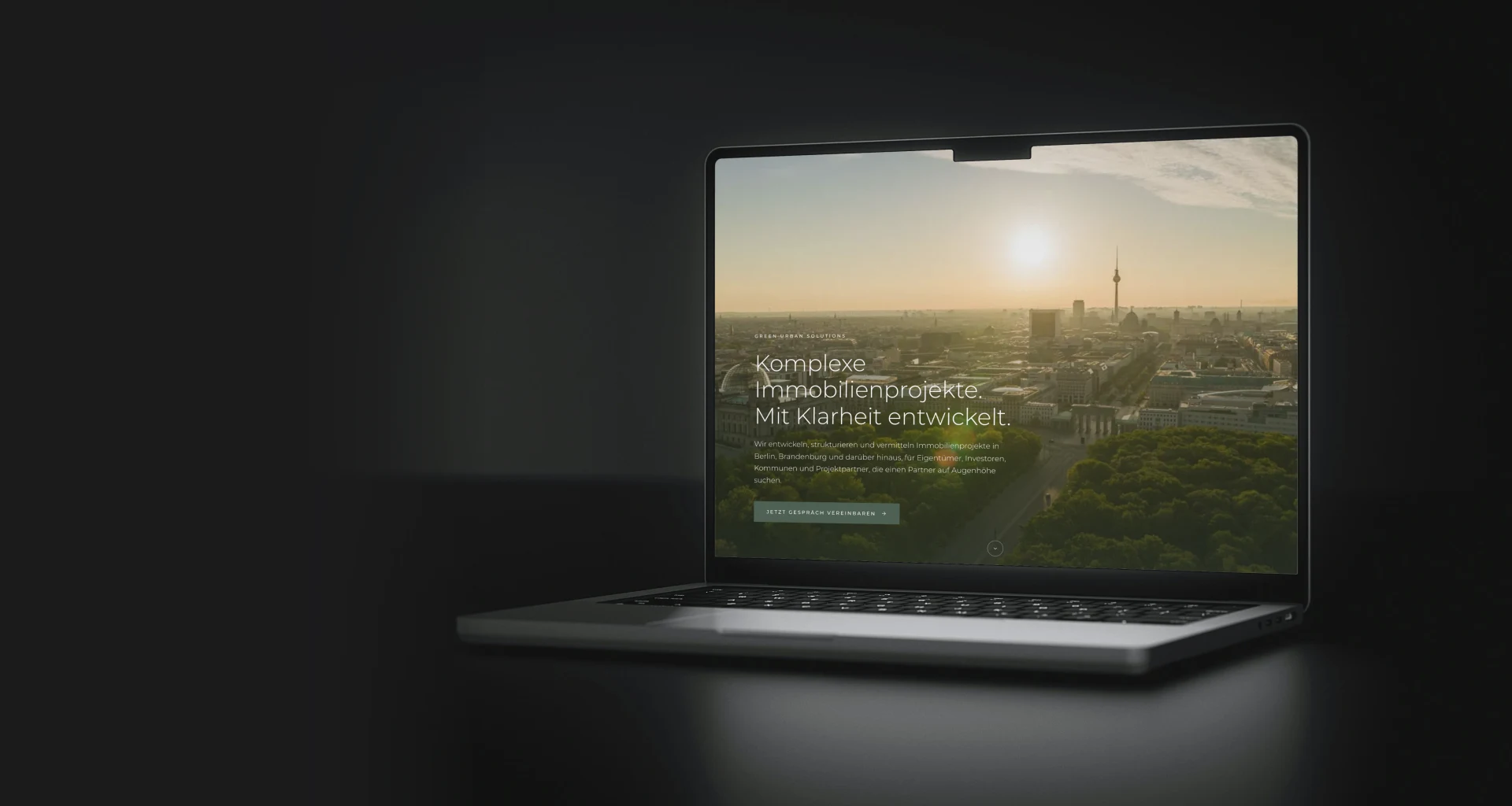 Laptop mit einer von uns gebauten Kundenwebsite